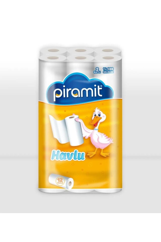 PİRAMİT 12'li 2 KATLI KAĞIT HAVLU 48 RULO