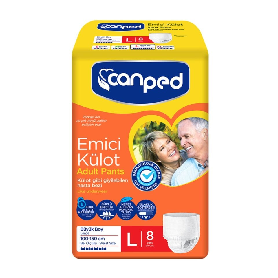 Canped Emici Külot Büyük L 8'li