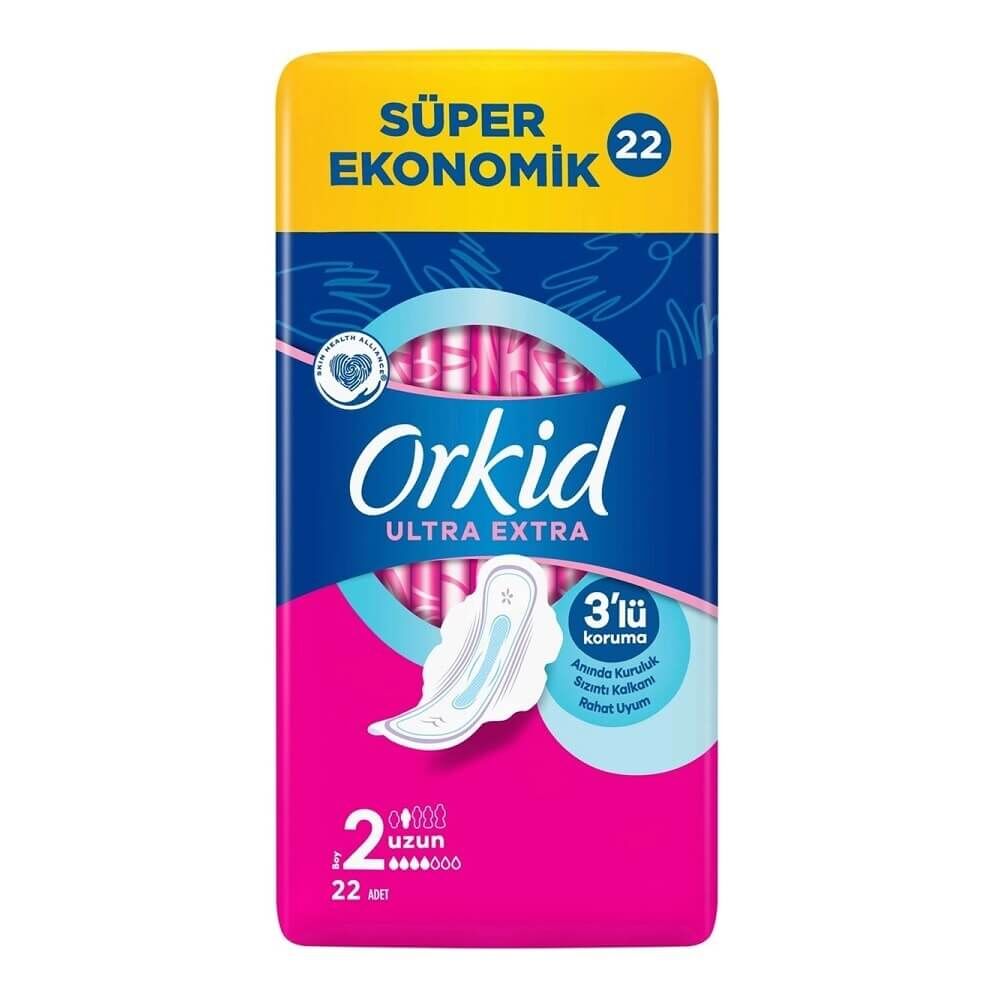 Orkid Ultra Extra Hijyenik Ped Uzun Süper Ekonomik Paket 22'li