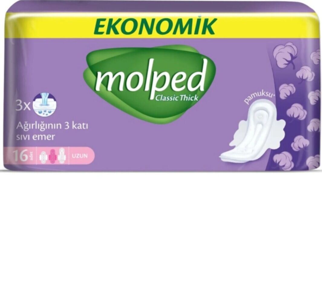 Molped Classic Uzun Hijyenik Ped 16'lı