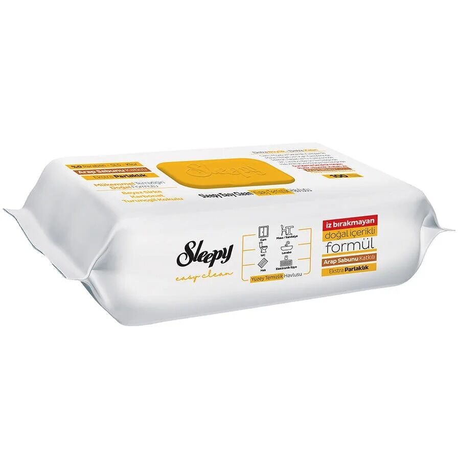 Sleepy Arap Sabunu Katkılı Yüzey Temizlik Havlusu 100 Yaprak