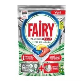 Fairy Platinum Plus Bulaşık Makinesi Tableti 40'lı
