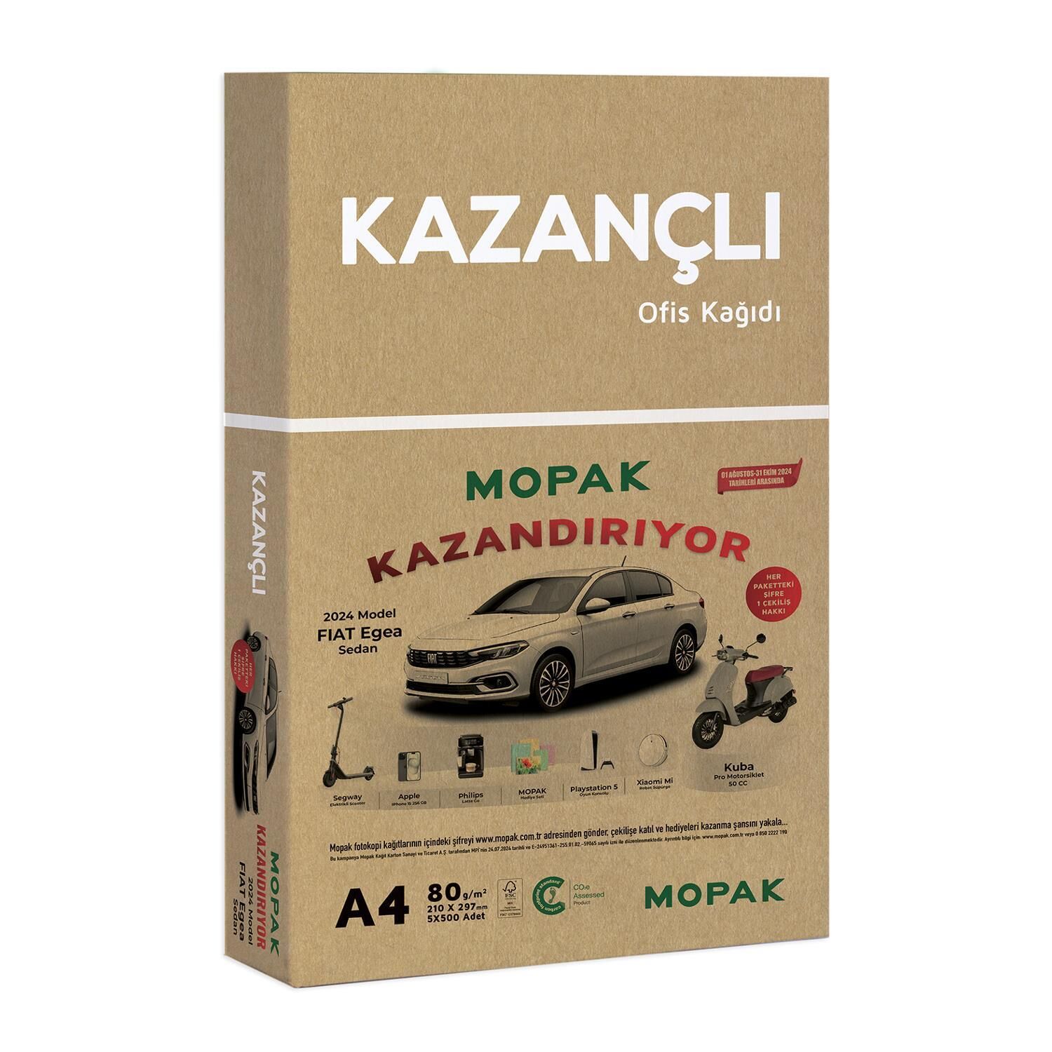 Mopak Kazançlı A4 Fotokopi Kağıdı 80 gr