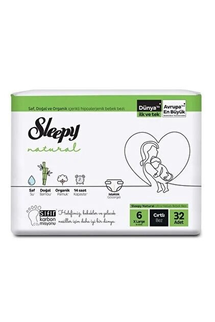 Sleepy Natural Jumbo 6 No Xl 15-25 Kg 32'li