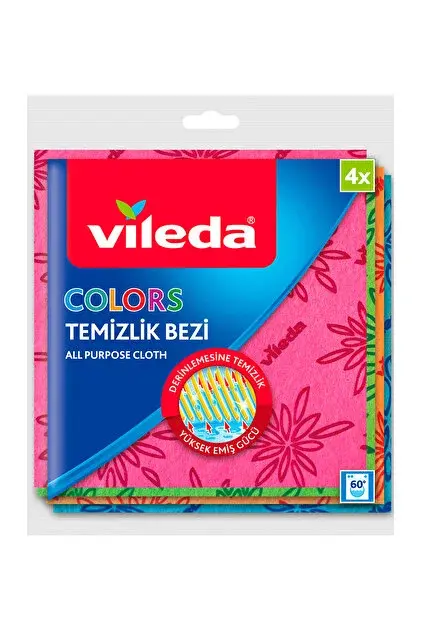 Vileda Colors Temizlik Bezi 4'lü