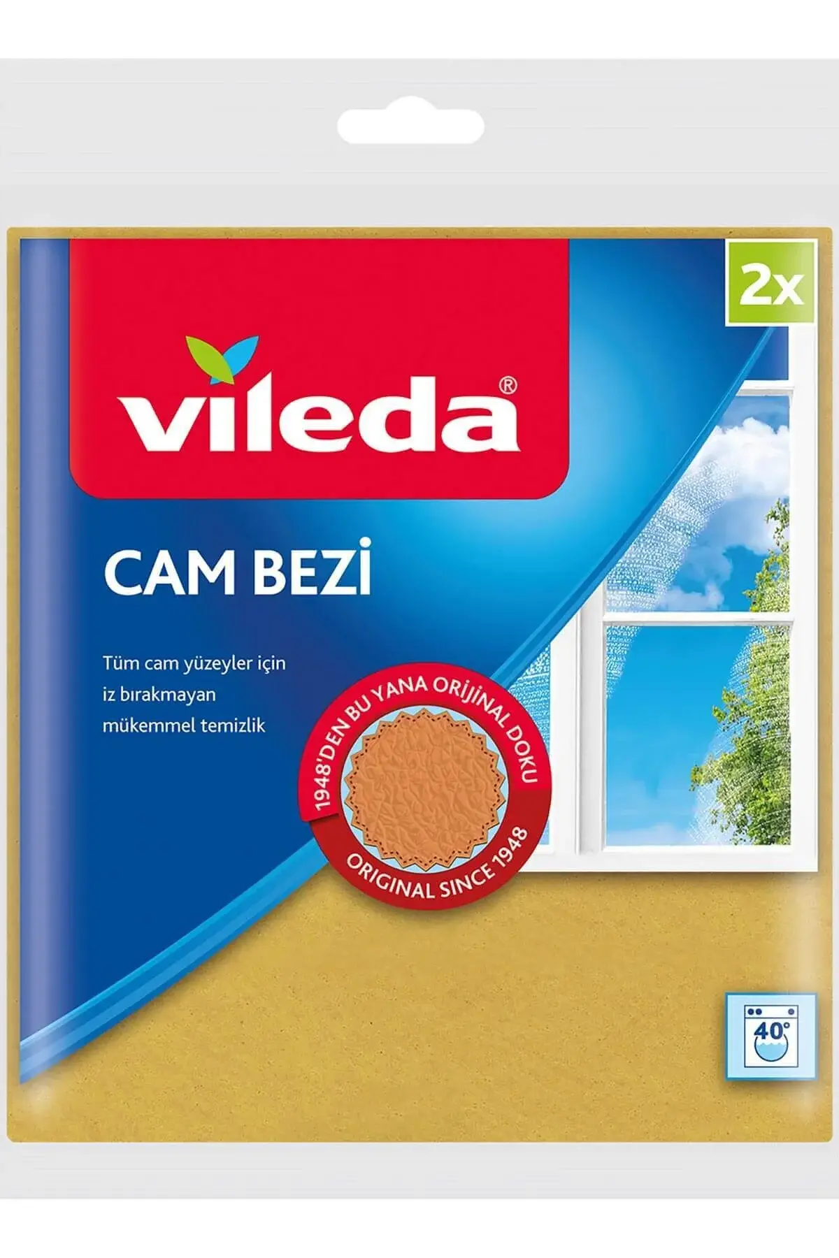 Vileda Mikrofiber Cam Bezi 2 Adet